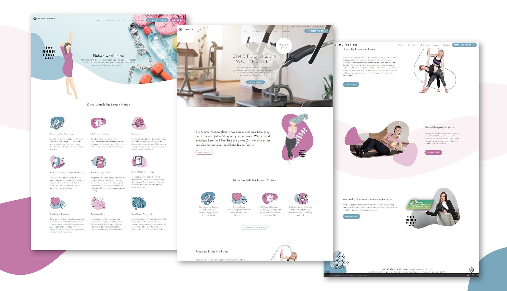 mobaki.at - mobaki projekt resultate website femmemotion fitnessstudio fuer frauen in villach template 01