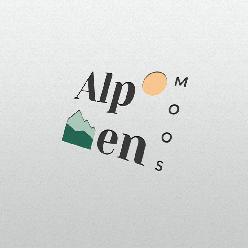 mobaki.at - mobaki alpenmoos logo mockup papier