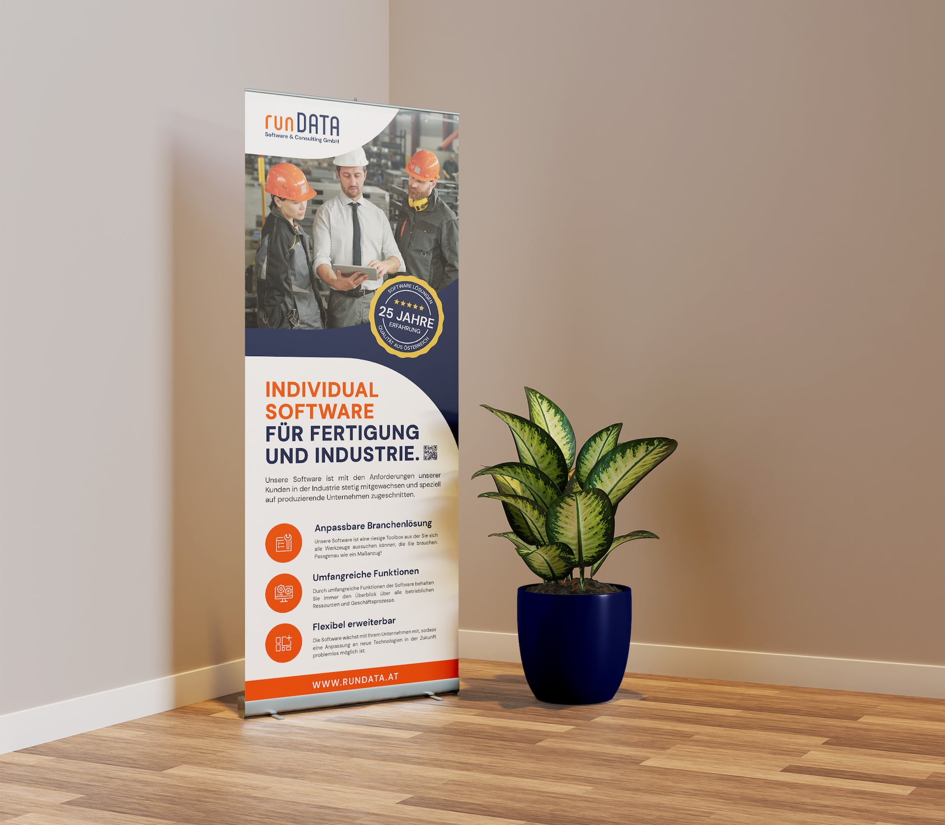 mobaki.at - mobaki case study corporate design rundata L display roll up